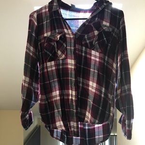 Purple plaid top, women’s size small